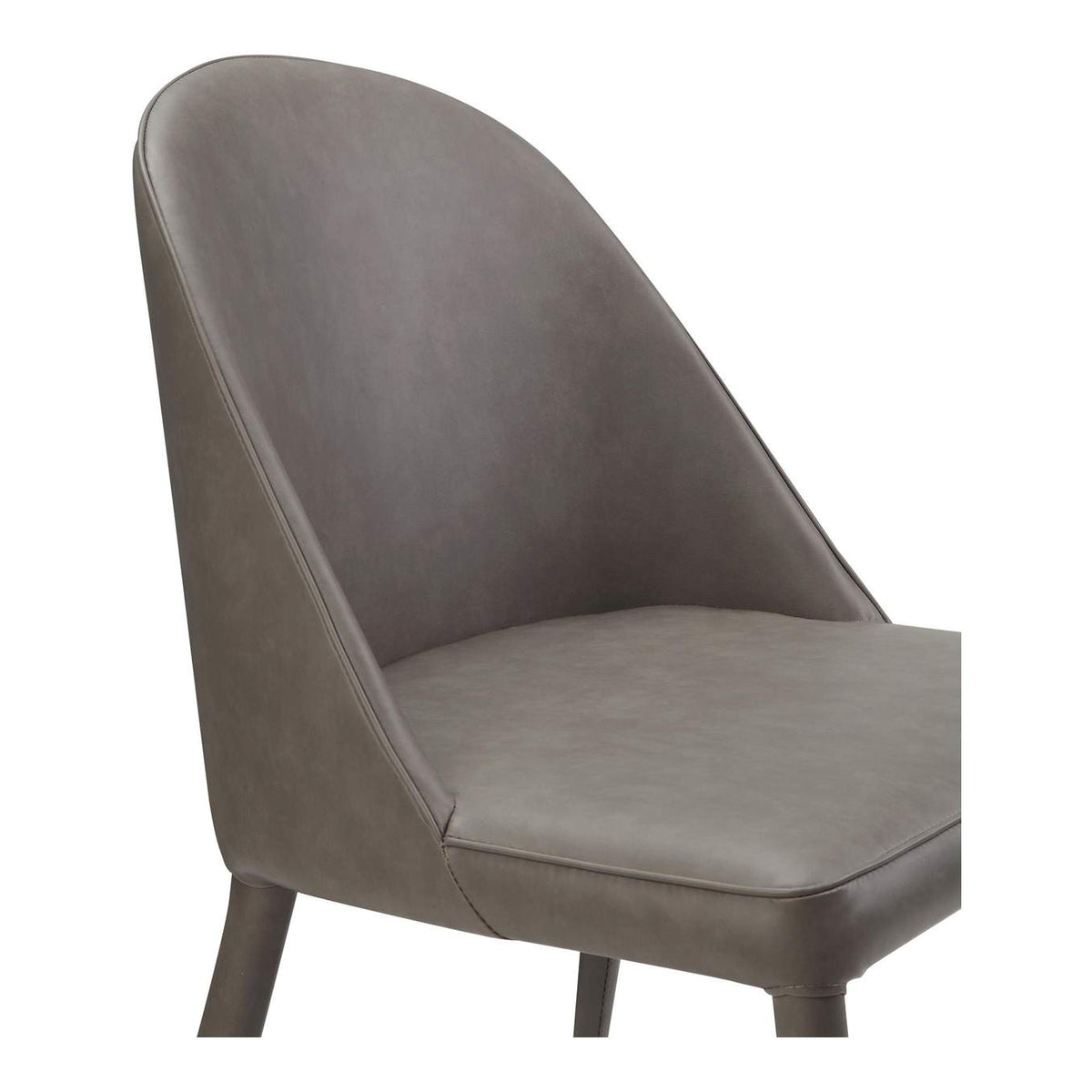 YM-1002-26 Burton Dining Chair Grey Vegan Leather - Set Of Two