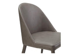 YM-1002-26 Burton Dining Chair Grey Vegan Leather - Set Of Two
