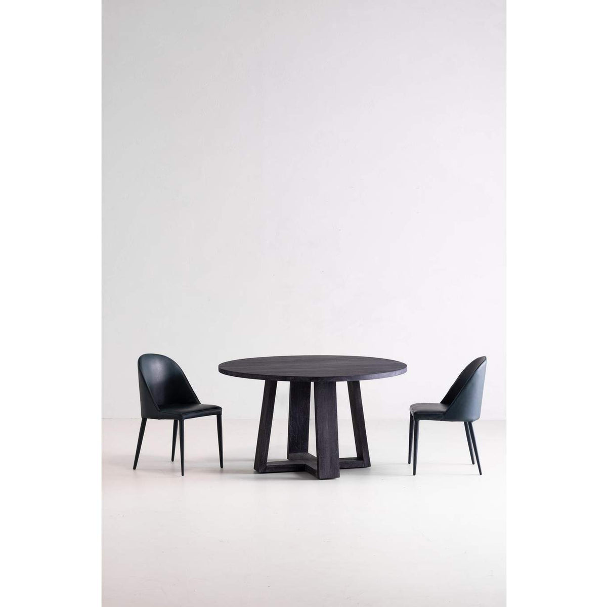 YM-1002-36 Burton Dining Chair Dark Teal Vegan Leather - Set Of Two