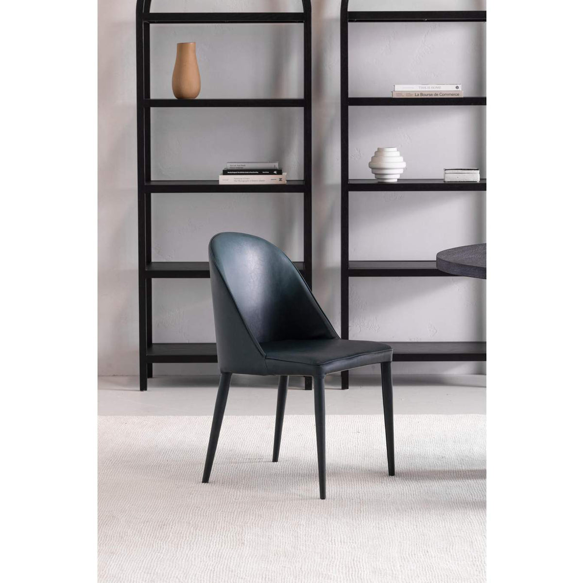 YM-1002-36 Burton Dining Chair Dark Teal Vegan Leather - Set Of Two