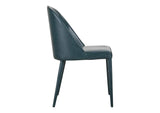 YM-1002-36 Burton Dining Chair Dark Teal Vegan Leather - Set Of Two