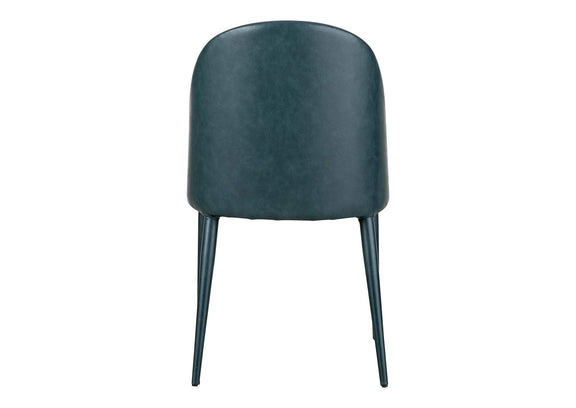 YM-1002-36 Burton Dining Chair Dark Teal Vegan Leather - Set Of Two