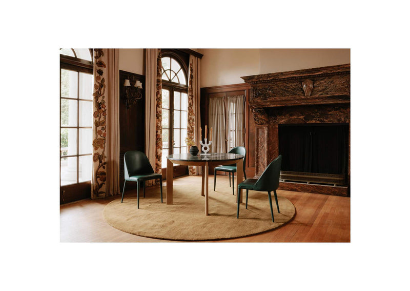 YM-1002-36 Burton Dining Chair Dark Teal Vegan Leather - Set Of Two