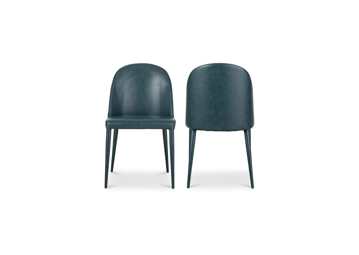 YM-1002-36 Burton Dining Chair Dark Teal Vegan Leather - Set Of Two