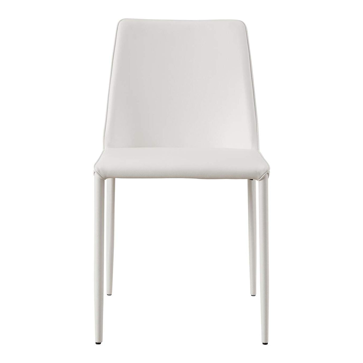 YM-1004-18 Nora Dining Chair White Vegan Leather - Set Of Two
