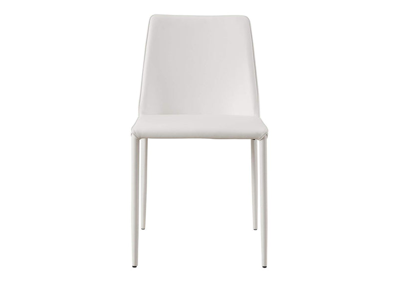 YM-1004-18 Nora Dining Chair White Vegan Leather - Set Of Two