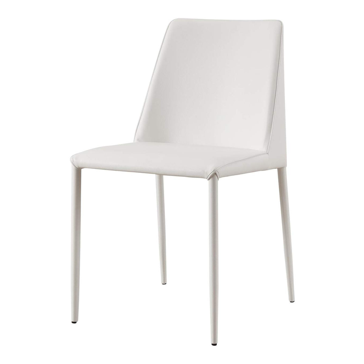 YM-1004-18 Nora Dining Chair White Vegan Leather - Set Of Two