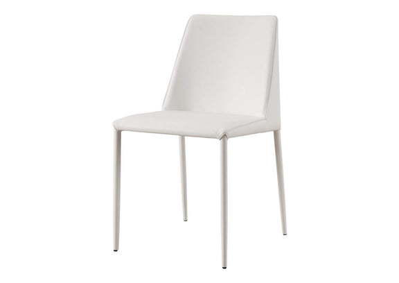 YM-1004-18 Nora Dining Chair White Vegan Leather - Set Of Two