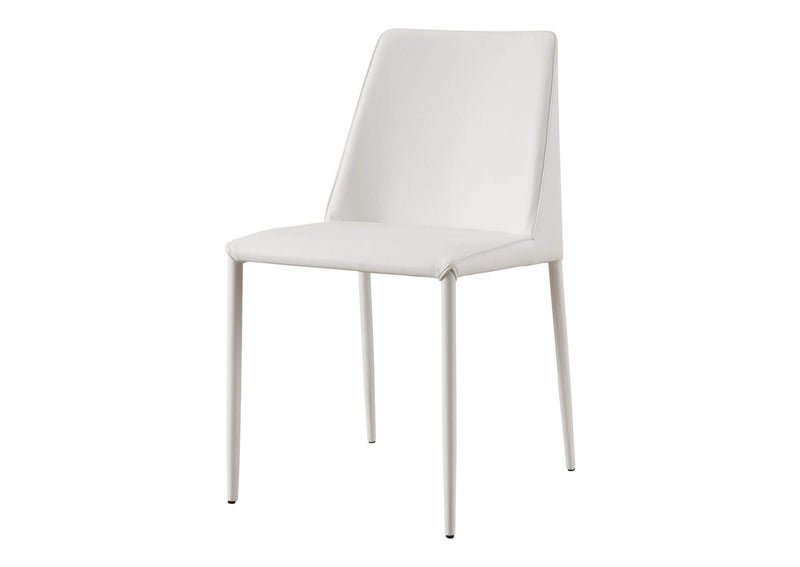 YM-1004-18 Nora Dining Chair White Vegan Leather - Set Of Two