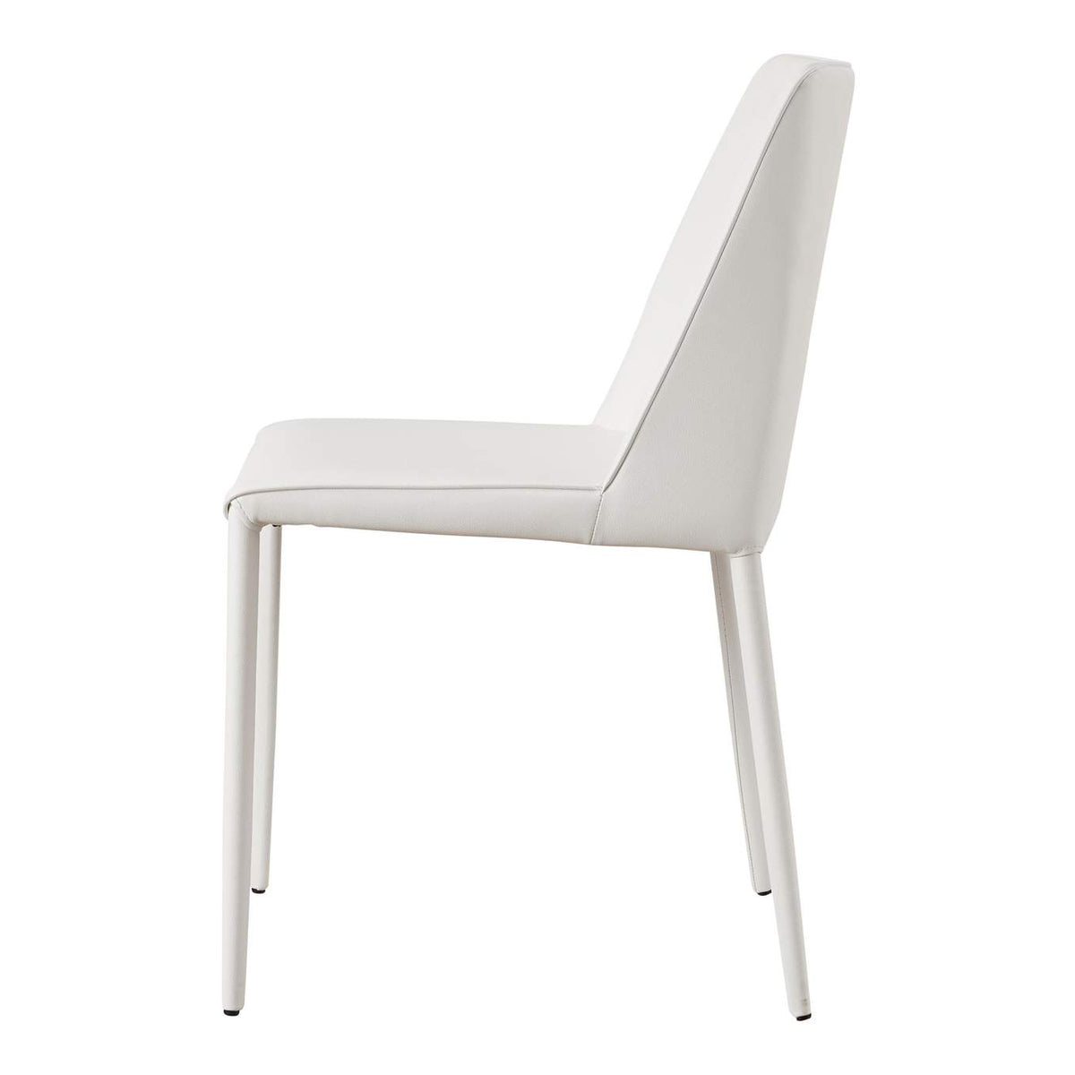 YM-1004-18 Nora Dining Chair White Vegan Leather - Set Of Two