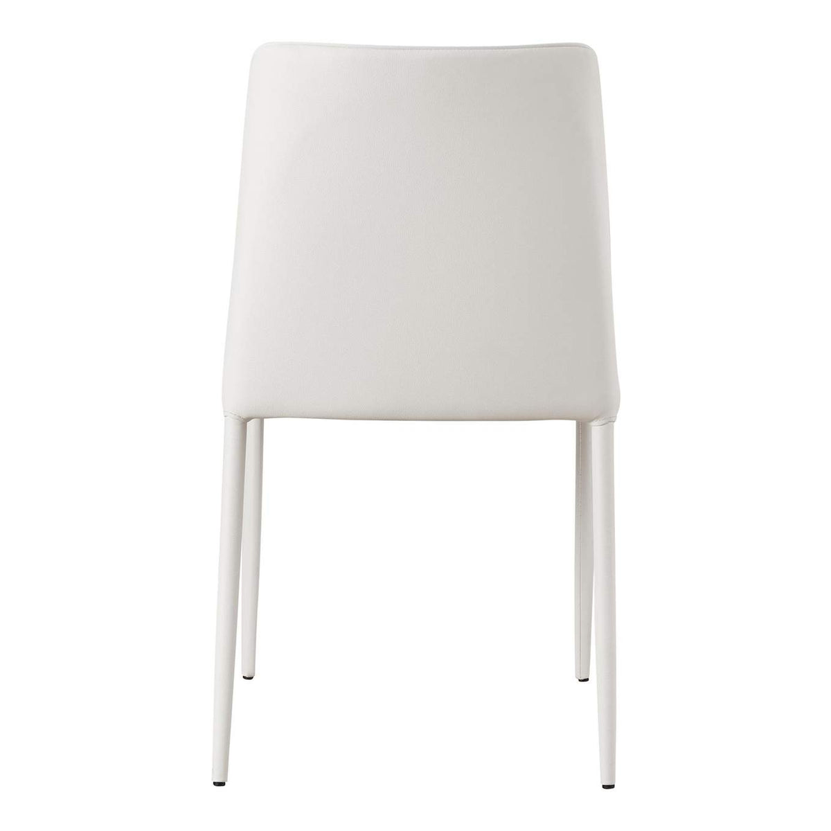 YM-1004-18 Nora Dining Chair White Vegan Leather - Set Of Two