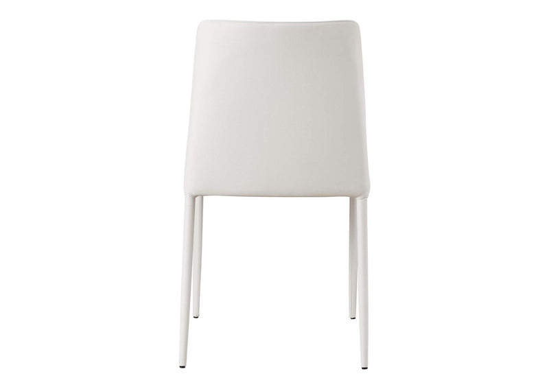 YM-1004-18 Nora Dining Chair White Vegan Leather - Set Of Two
