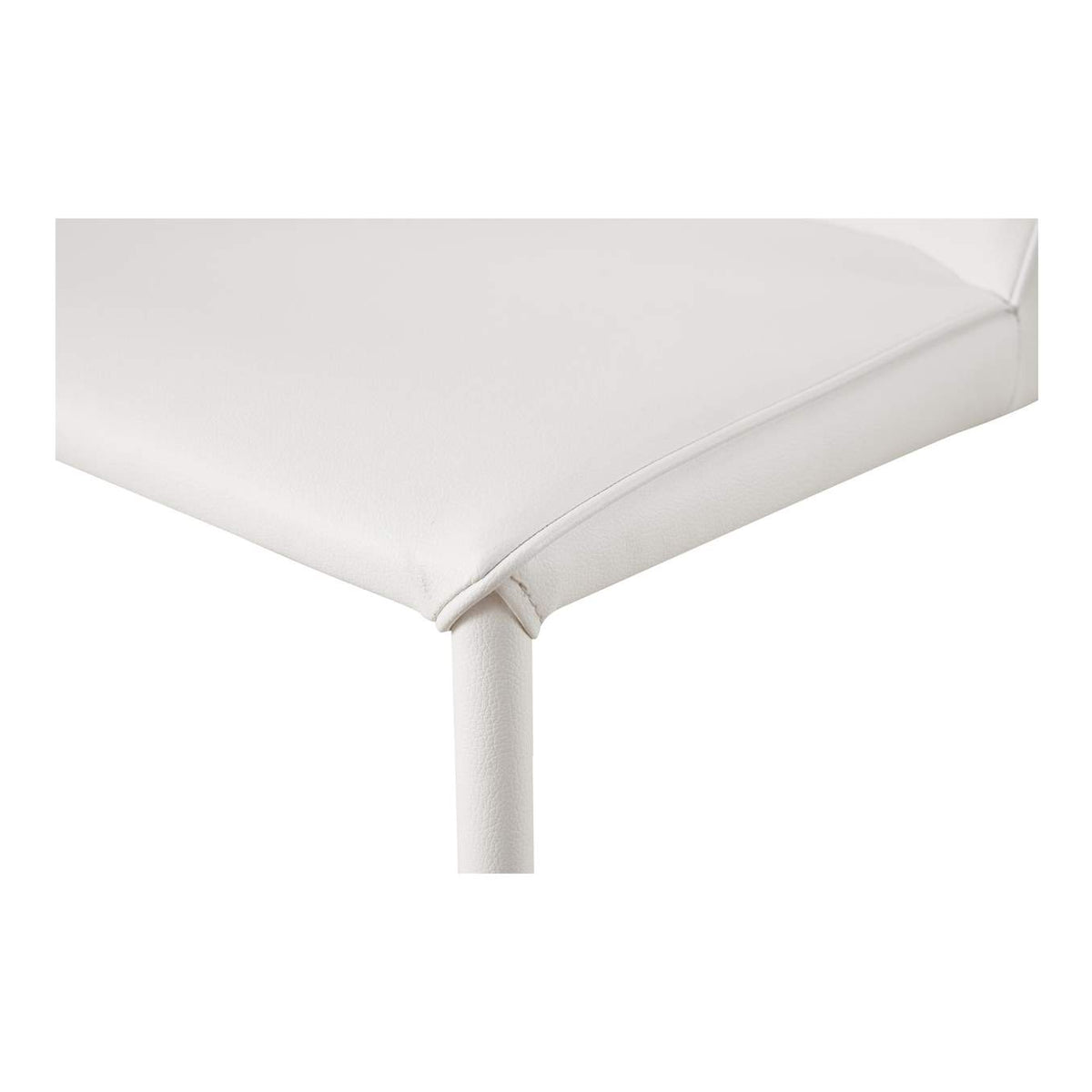 YM-1004-18 Nora Dining Chair White Vegan Leather - Set Of Two