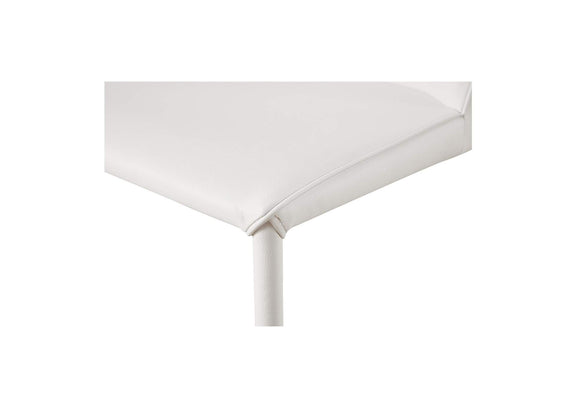 YM-1004-18 Nora Dining Chair White Vegan Leather - Set Of Two