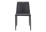 YM-1004-29 Nora Dining Chair Black Vegan Leather - Set Of Two