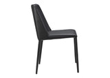YM-1004-29 Nora Dining Chair Black Vegan Leather - Set Of Two