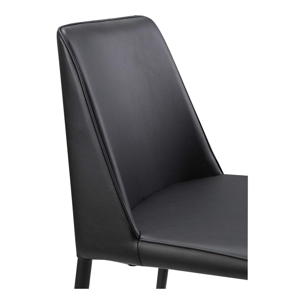 YM-1004-29 Nora Dining Chair Black Vegan Leather - Set Of Two