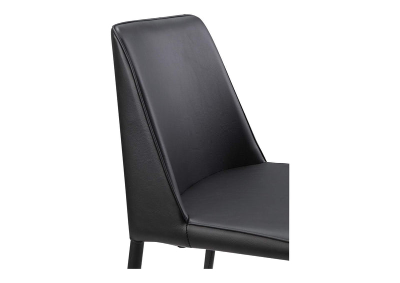 YM-1004-29 Nora Dining Chair Black Vegan Leather - Set Of Two