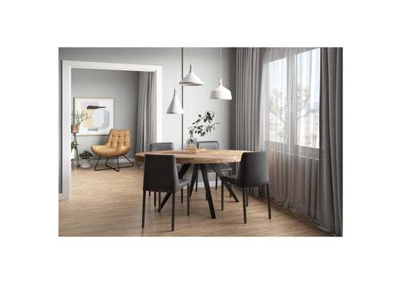 YM-1004-29 Nora Dining Chair Black Vegan Leather - Set Of Two