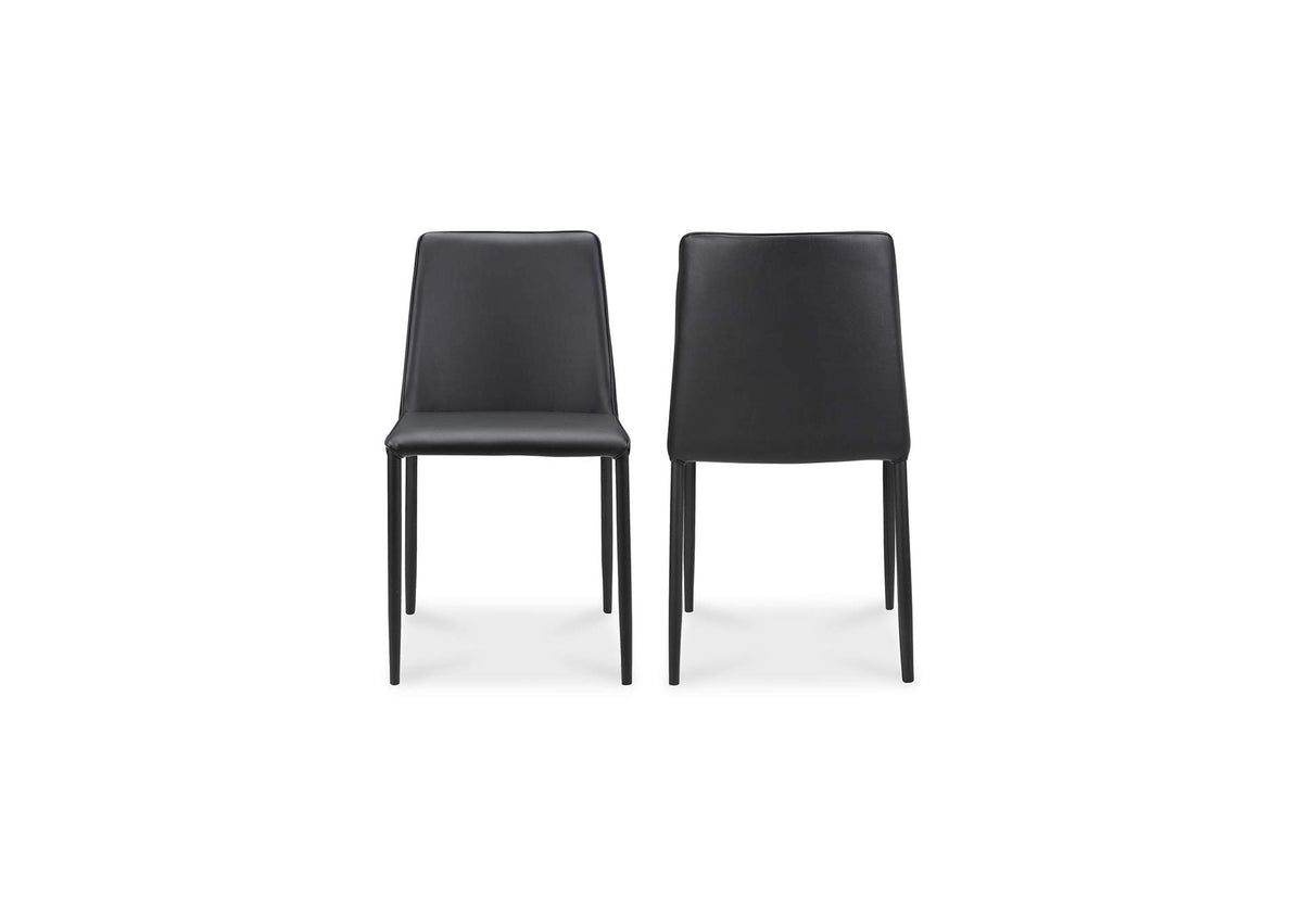 YM-1004-29 Nora Dining Chair Black Vegan Leather - Set Of Two
