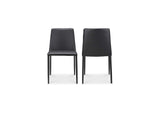 YM-1004-29 Nora Dining Chair Black Vegan Leather - Set Of Two