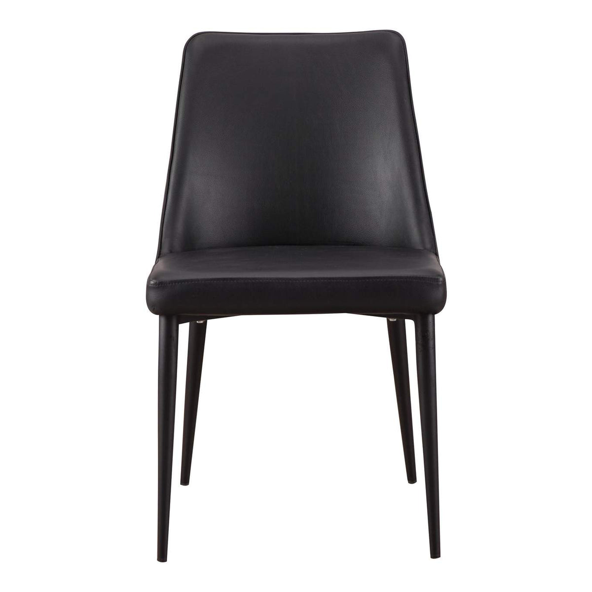 YM-1006-02 Lula Dining Chair Black Vegan Leather - Set Of Two