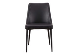 YM-1006-02 Lula Dining Chair Black Vegan Leather - Set Of Two