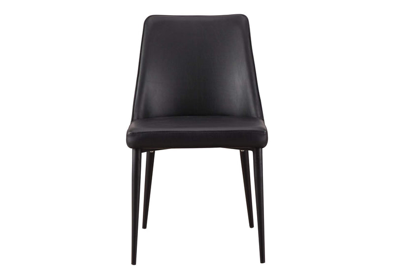 YM-1006-02 Lula Dining Chair Black Vegan Leather - Set Of Two