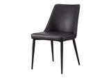 YM-1006-02 Lula Dining Chair Black Vegan Leather - Set Of Two