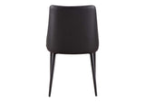 YM-1006-02 Lula Dining Chair Black Vegan Leather - Set Of Two