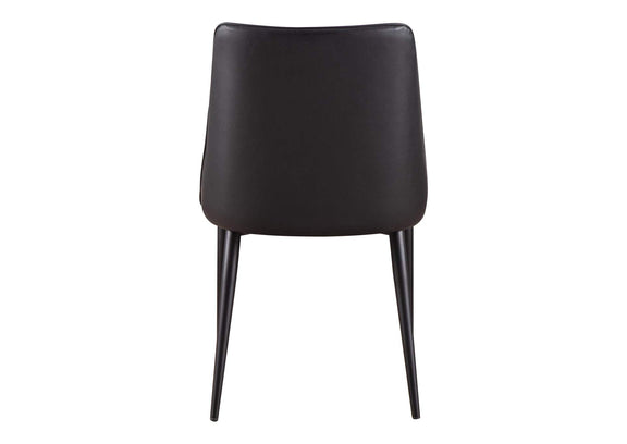 YM-1006-02 Lula Dining Chair Black Vegan Leather - Set Of Two