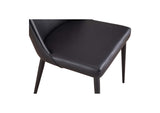YM-1006-02 Lula Dining Chair Black Vegan Leather - Set Of Two