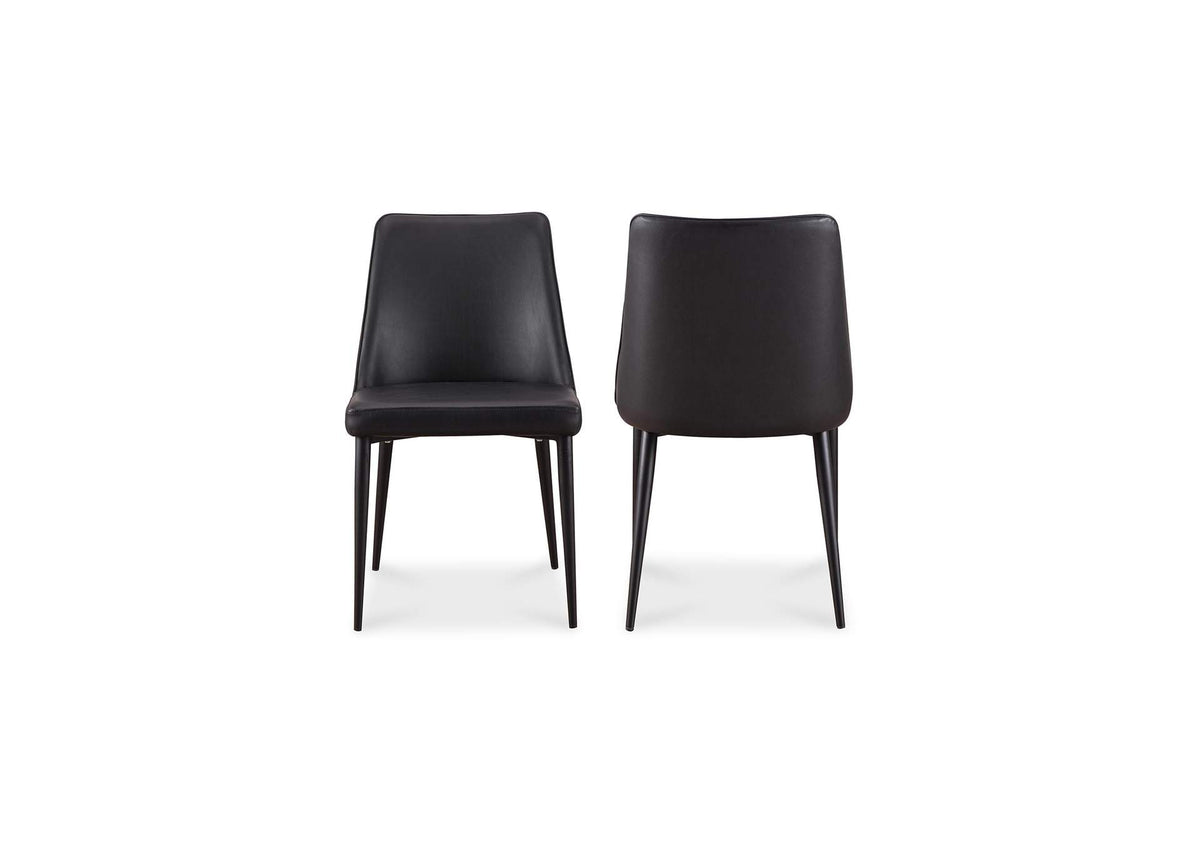 YM-1006-02 Lula Dining Chair Black Vegan Leather - Set Of Two