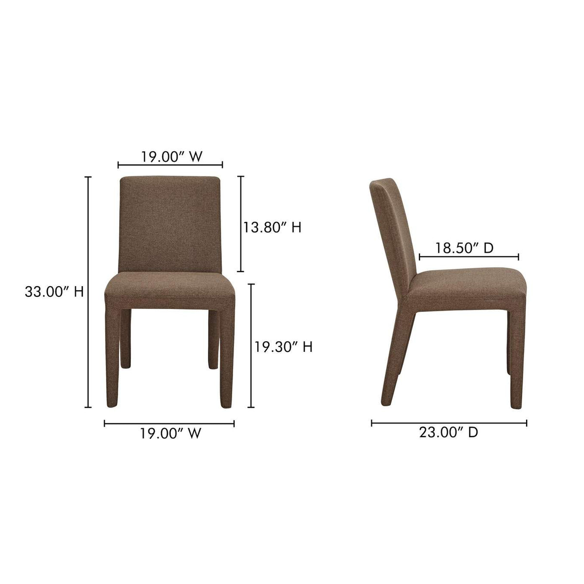 YM-1008-03 Monte Dining Chair Brown - Set Of Two