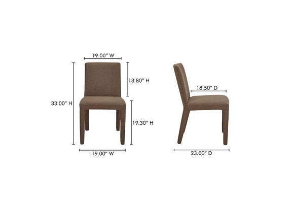 YM-1008-03 Monte Dining Chair Brown - Set Of Two