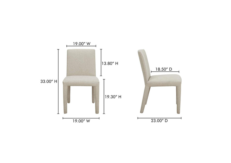 YM-1008-34 Monte Dining Chair Beige - Set Of Two