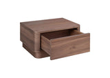 YR-1001-03 Round Off Small Nightstand Walnut