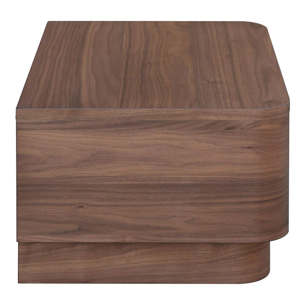 YR-1001-03 Round Off Small Nightstand Walnut