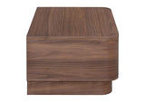 YR-1001-03 Round Off Small Nightstand Walnut