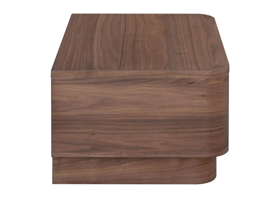 YR-1001-03 Round Off Small Nightstand Walnut