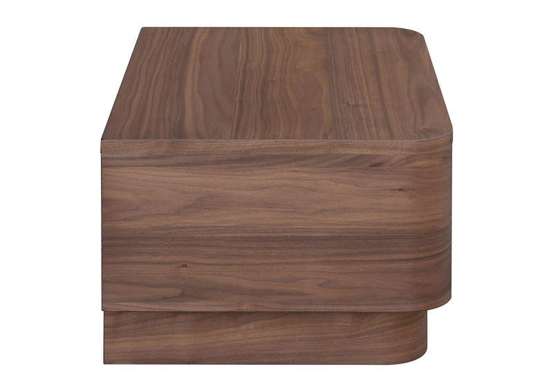 YR-1001-03 Round Off Small Nightstand Walnut