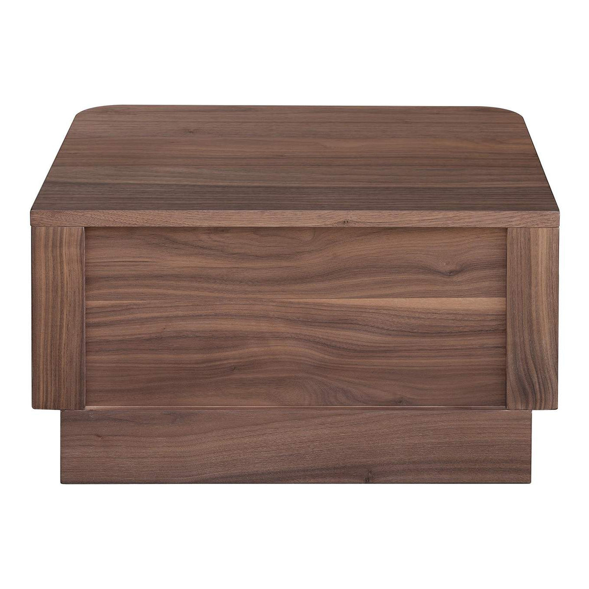 YR-1001-03 Round Off Small Nightstand Walnut