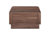 YR-1001-03 Round Off Small Nightstand Walnut