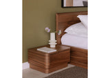 YR-1001-03 Round Off Small Nightstand Walnut