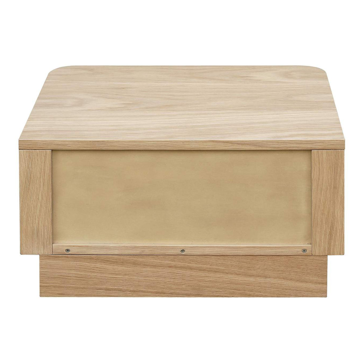 YR-1001-21 Round Off Small Nightstand Light Oak Brown