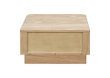 YR-1001-21 Round Off Small Nightstand Light Oak Brown