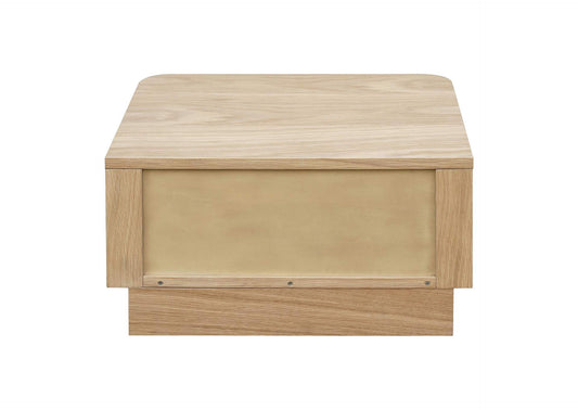 YR-1001-21 Round Off Small Nightstand Light Oak Brown