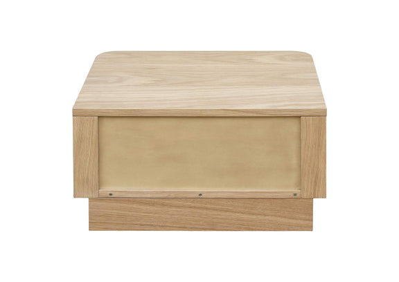 YR-1001-21 Round Off Small Nightstand Light Oak Brown