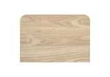YR-1001-21 Round Off Small Nightstand Light Oak Brown