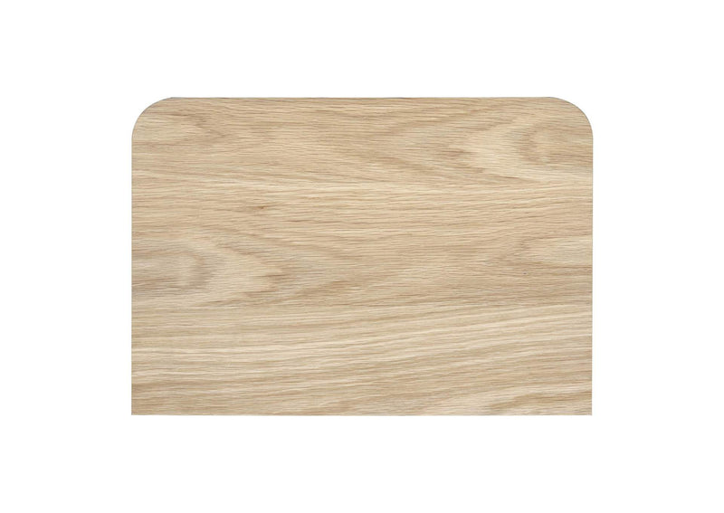 YR-1001-21 Round Off Small Nightstand Light Oak Brown